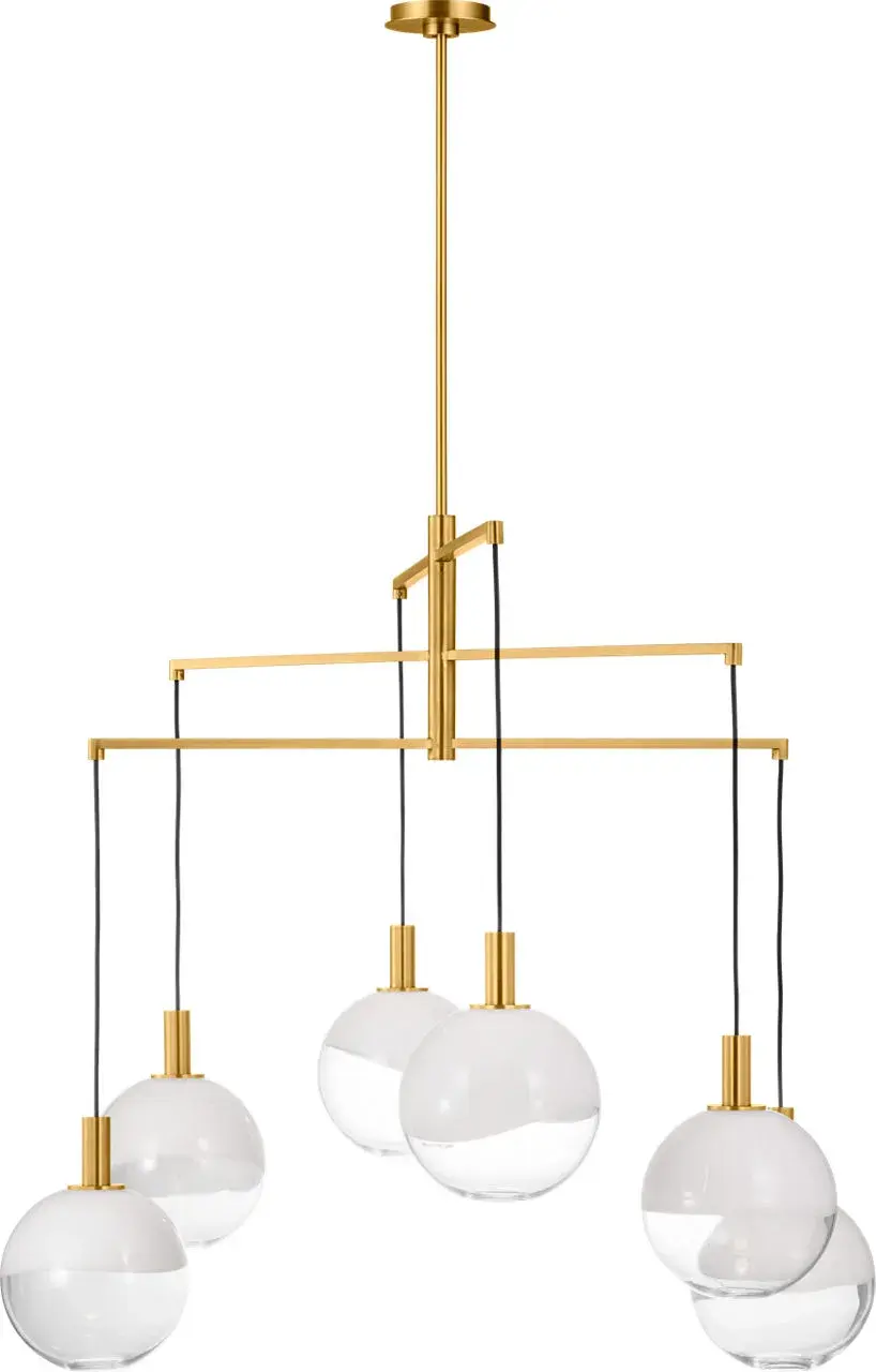 Torian Extra Large Chandelier in Burnished Brass - Image 4
