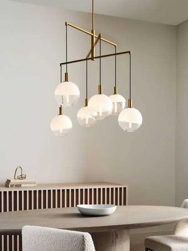 Torian Extra Large Chandelier in Burnished Brass - Image 7