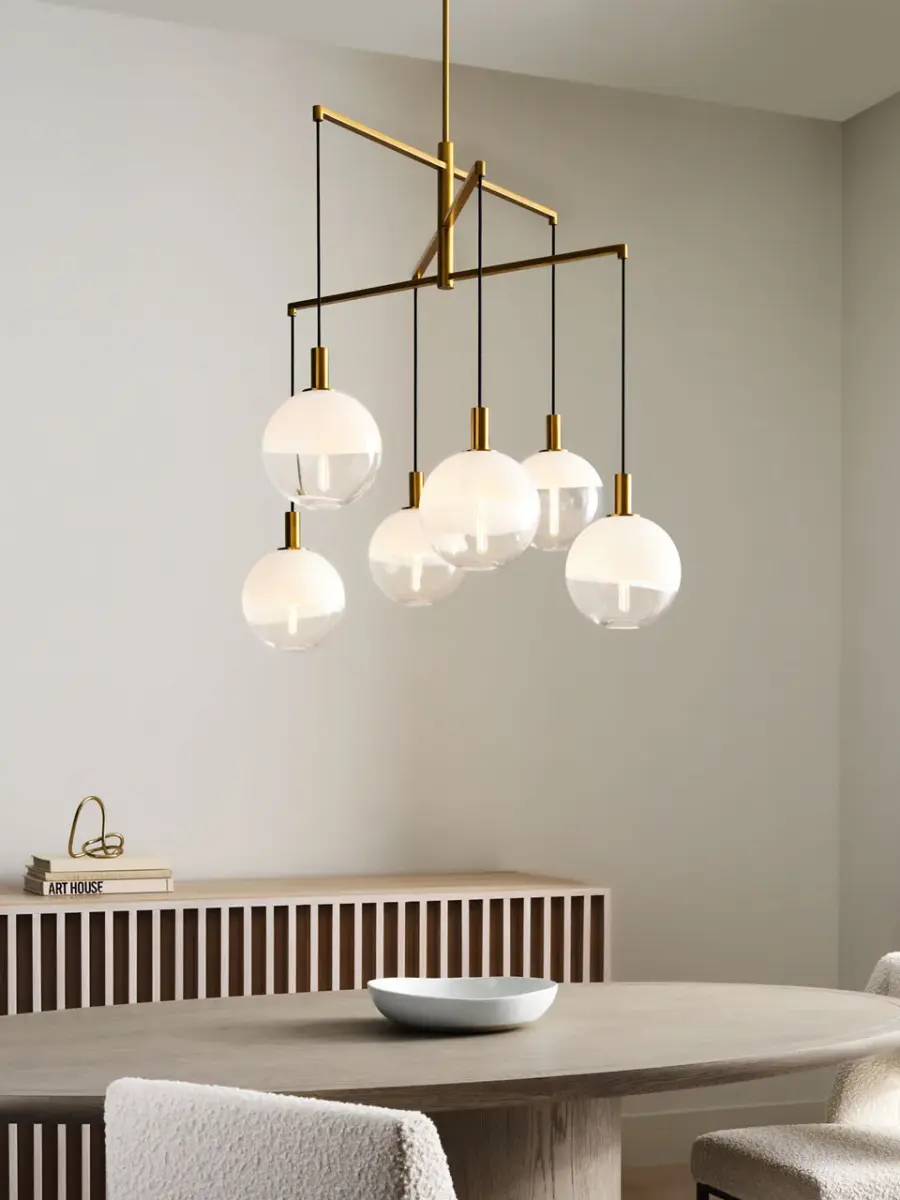 Torian Extra Large Chandelier in Burnished Brass - Image 7