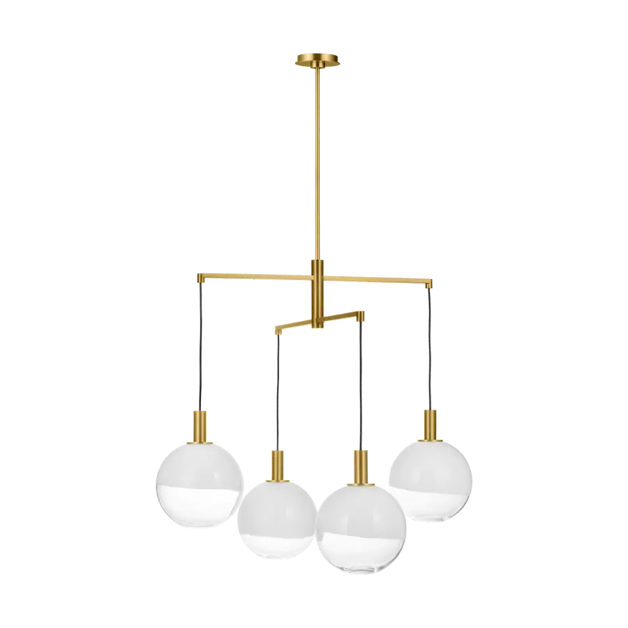 Torian Large Chandelier in Burnished Brass - Image 1