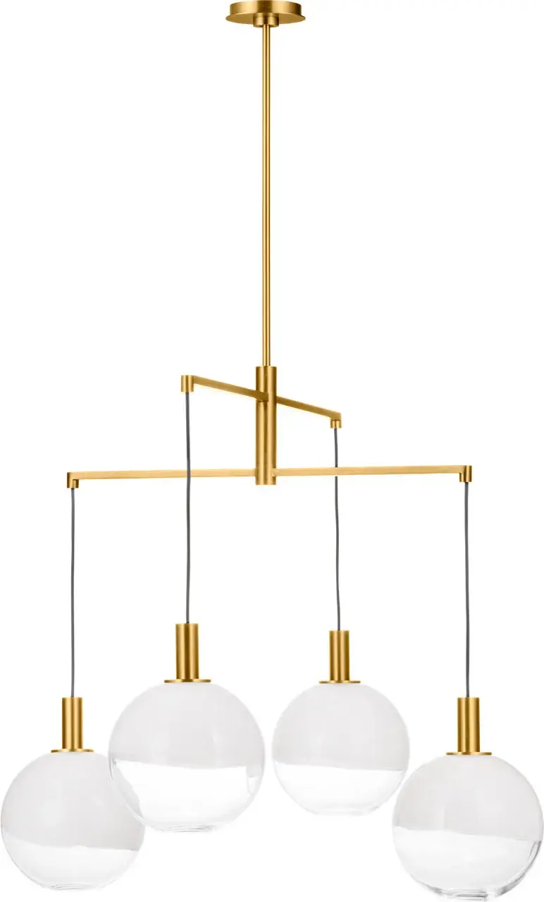 Torian Large Chandelier in Burnished Brass - Image 2