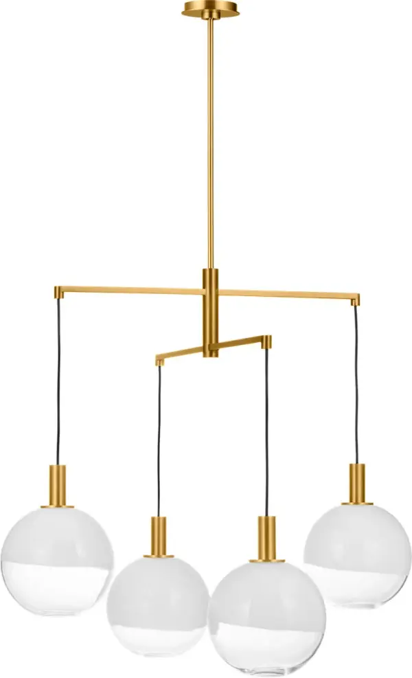 Torian Large Chandelier in Burnished Brass - Image 3