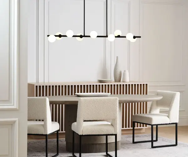 Altair Large Linear Chandelier in Aged Iron - Image 9