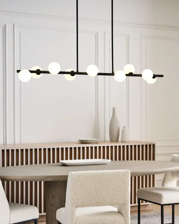Altair Large Linear Chandelier in Aged Iron - Image 10