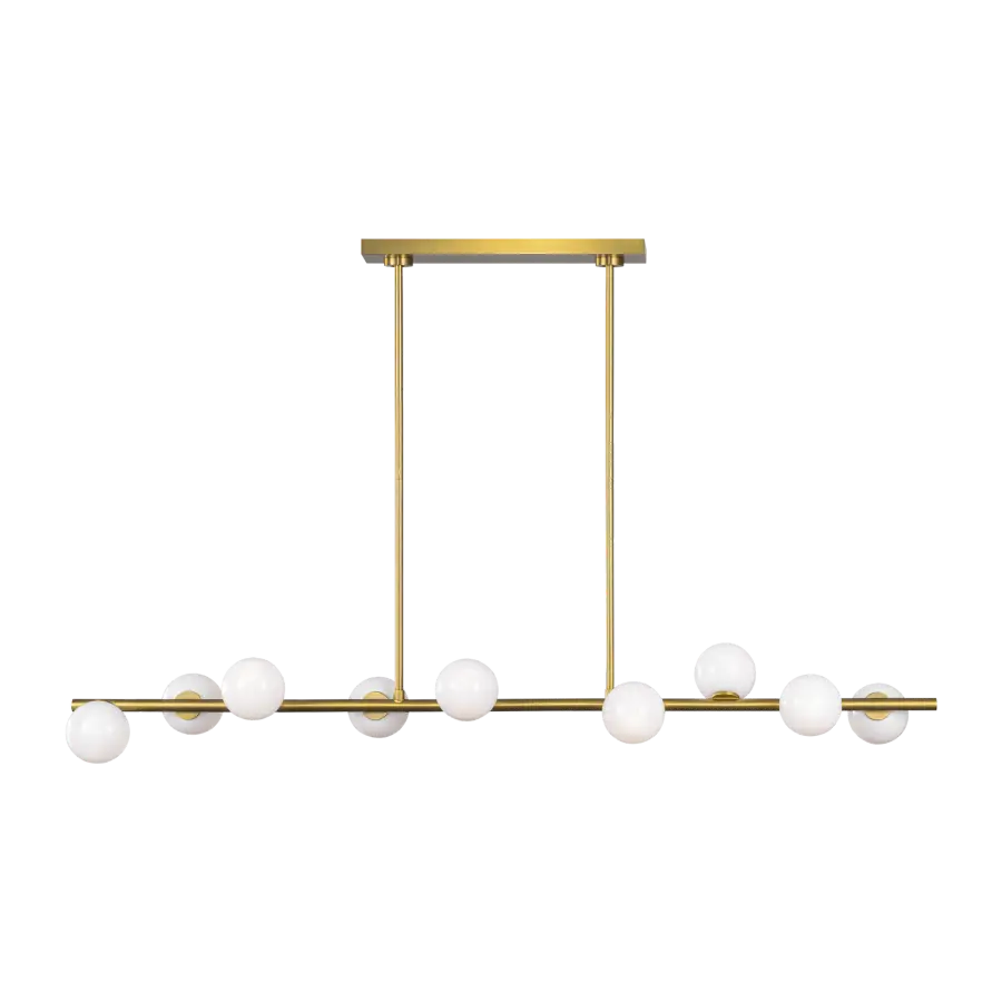 Altair Large Linear Chandelier in Burnished Brass - Image 1