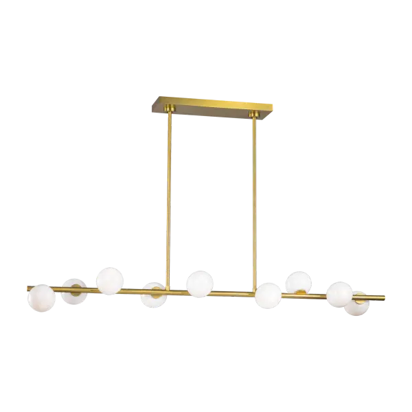 Altair Large Linear Chandelier in Burnished Brass - Image 3