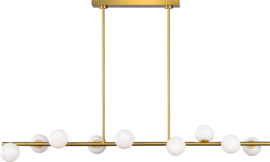 Altair Large Linear Chandelier in Burnished Brass - Image 4