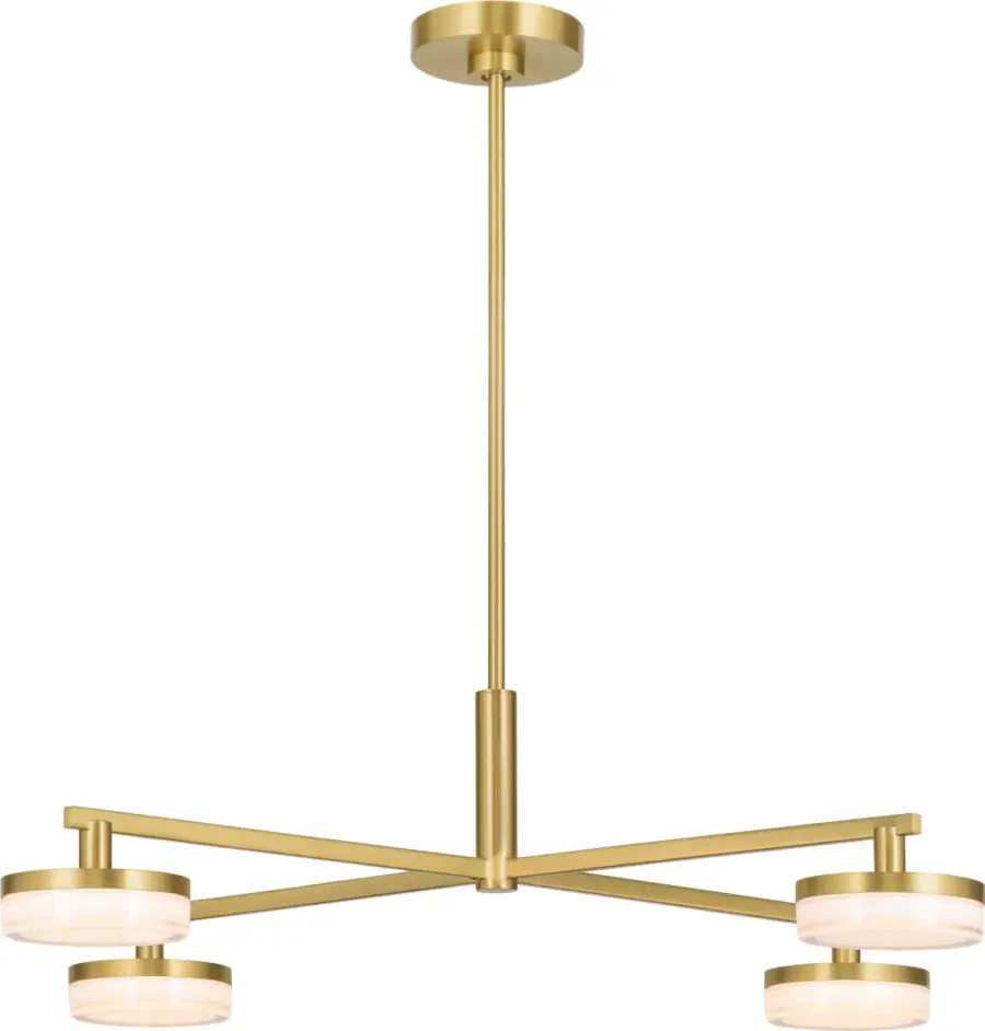 Khan Large Chandelier in Burnished Brass - Image 1