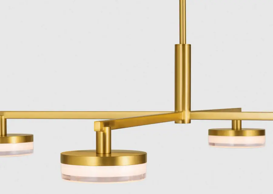 Khan Large Chandelier in Burnished Brass - Image 6