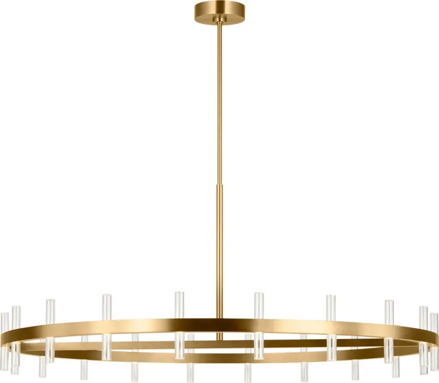 Silas 48" Chandelier in Burnished Brass - Image 1