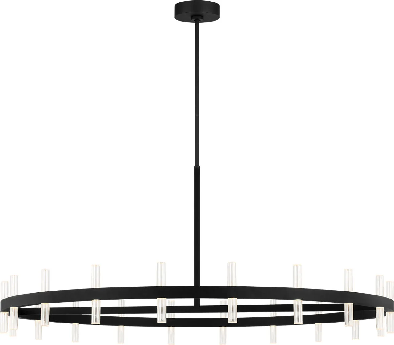 Silas 48" Chandelier in Midnight Black