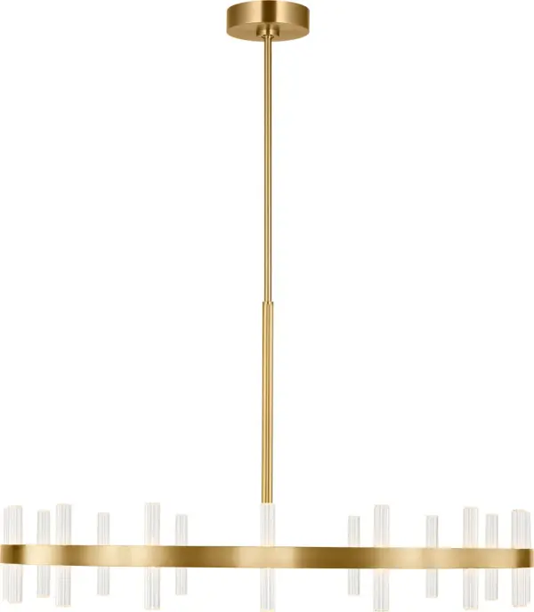 Silas 36" 3-Light Chandelier in Burnished Brass - Image 2