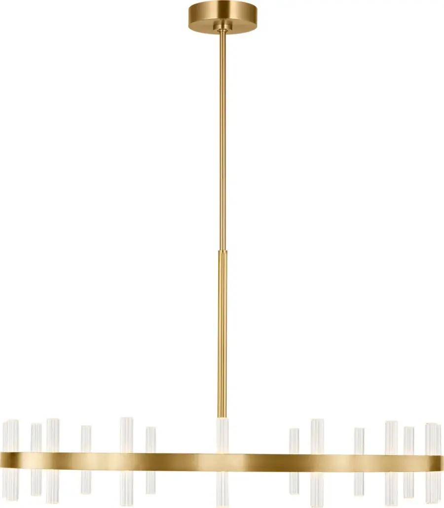 Silas 36" 3-Light Chandelier in Burnished Brass - Image 2