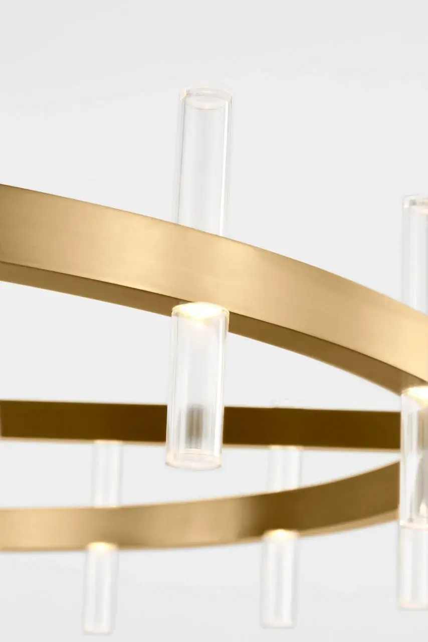 Silas 36" 3-Light Chandelier in Burnished Brass - Image 3