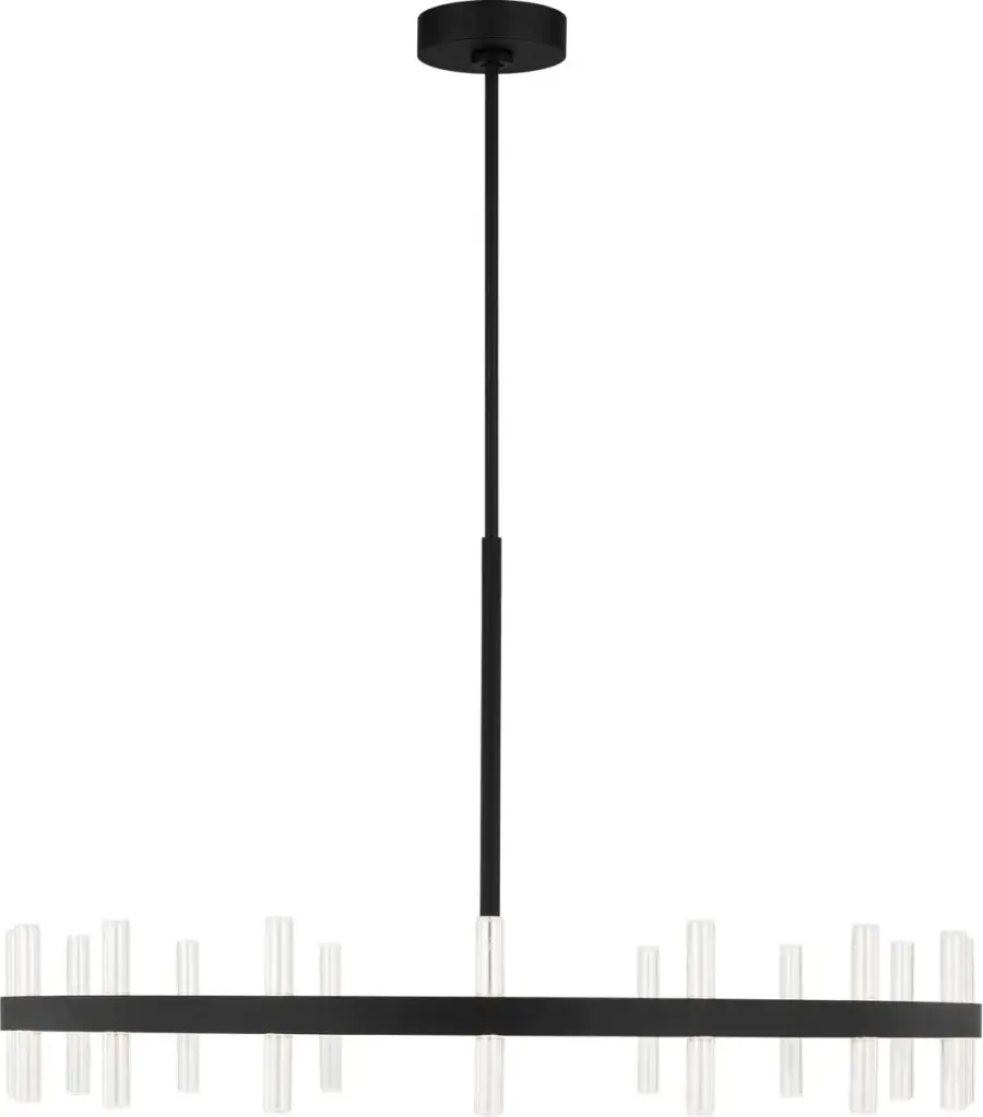 Silas 36" 3-Light Chandelier in Midnight Black - Image 2