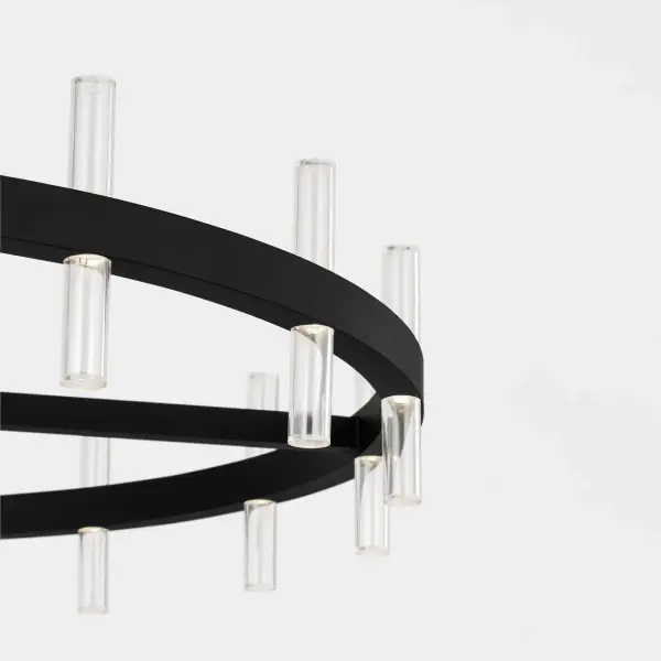 Silas 36" 3-Light Chandelier in Midnight Black - Image 3