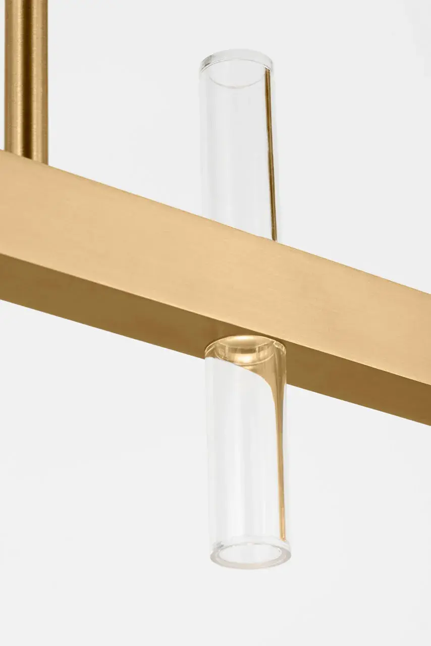Silas 56" Linear Chandelier in Burnished Brass - Image 3