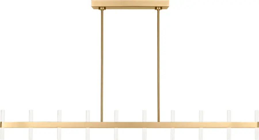 Silas 56" Linear Chandelier in Burnished Brass - Image 4