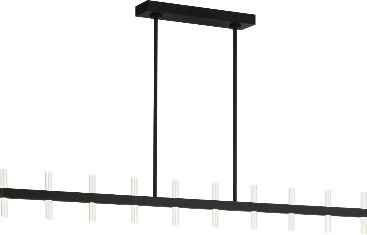 Silas 56" Linear Chandelier in Midnight Black
