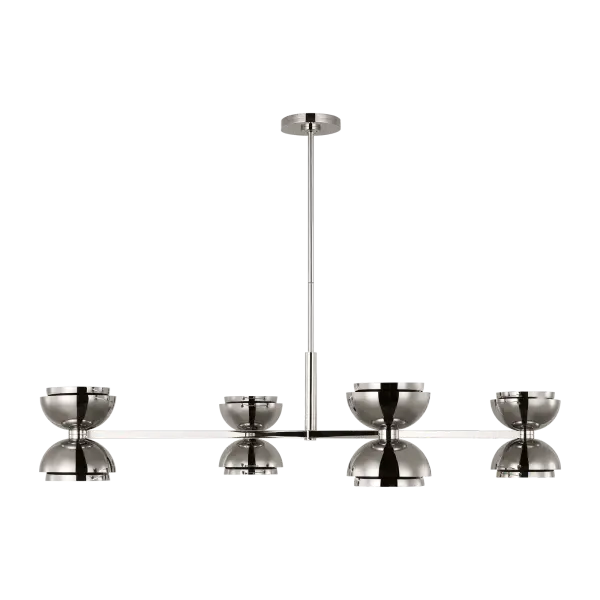 The Shanti X-Large Chandelier combines substantial scale with polished nickel elegance, delivering warm 2700K LED illumination with exceptional 90 CRI color rendering for discerning spaces.