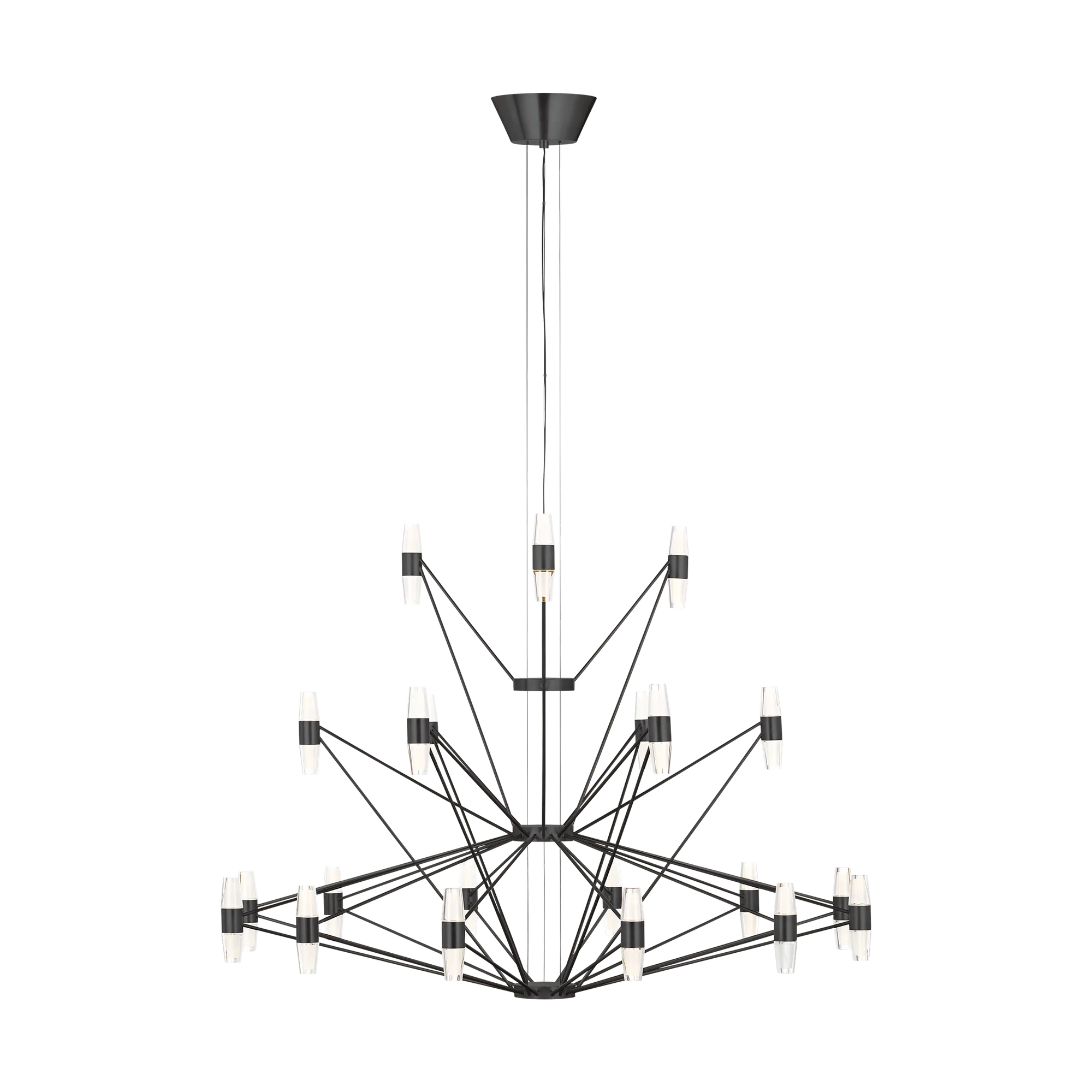 Lassell Three Tier Tall X-Large Chandelier in Dark Bronze