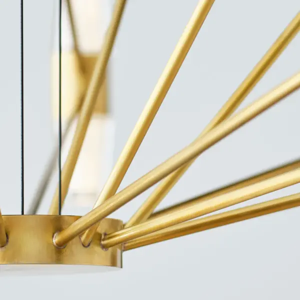 Lassell Three Tier Tall X-Large Chandelier in Natural Brass - Image 6