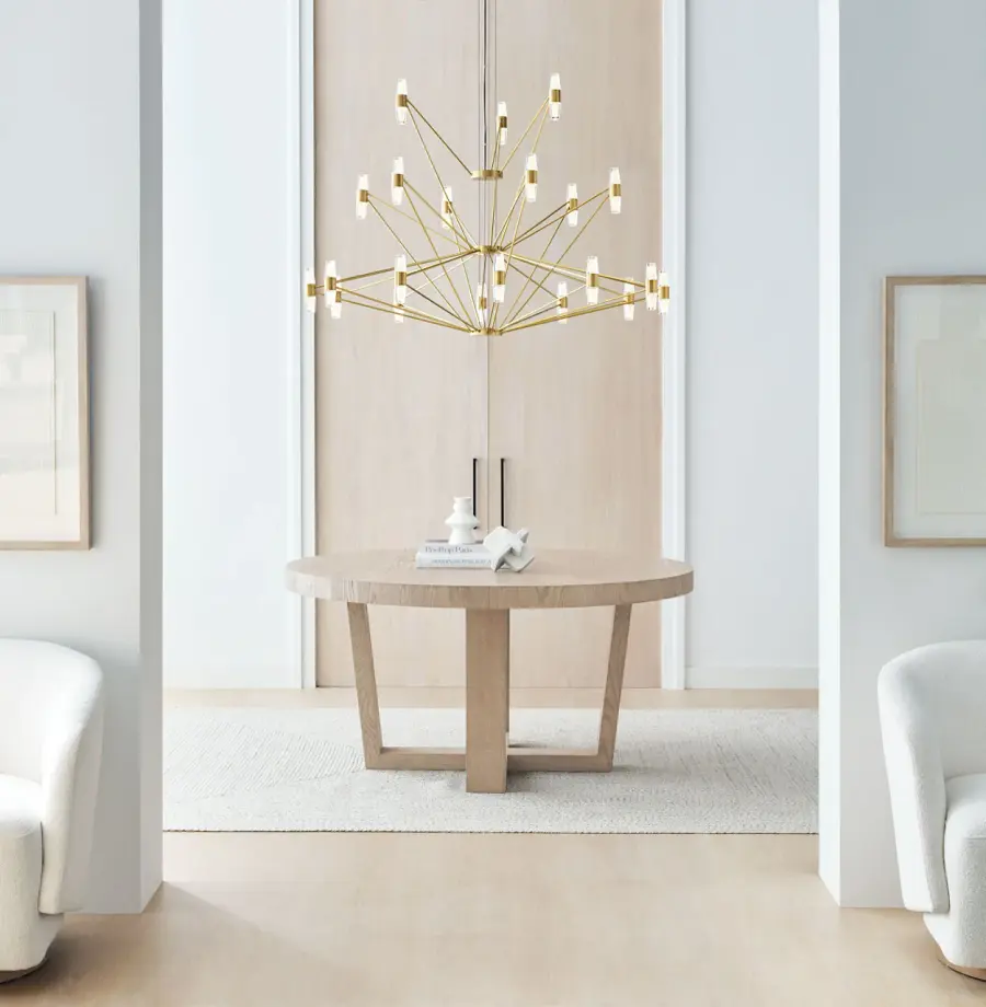 Lassell Three Tier Tall X-Large Chandelier in Natural Brass - Image 8