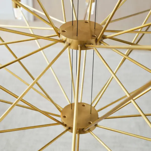 Lassell Three Tier Tall X-Large Chandelier in Natural Brass - Image 10