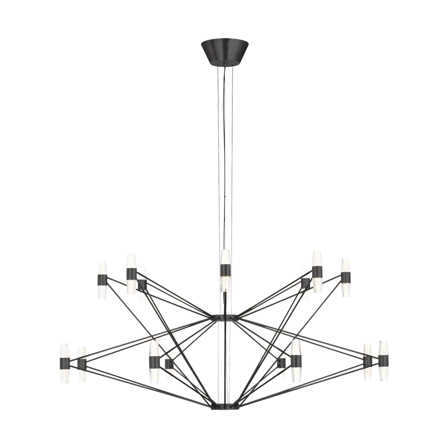 Lassell Two Tier X-Large Chandelier in Dark Bronze - Image 1