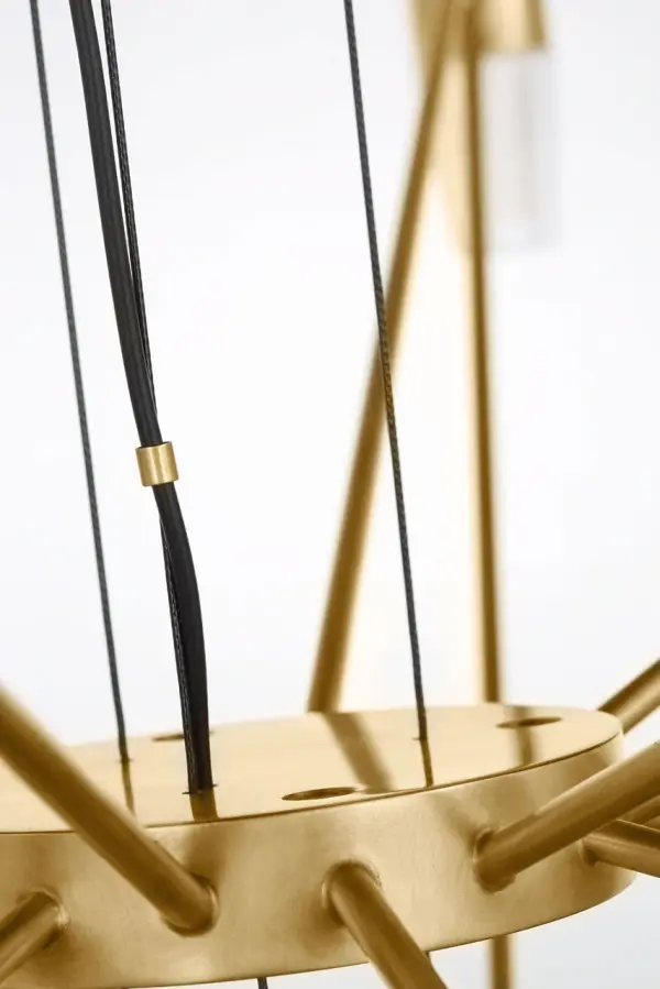 Lassell Two Tier X-Large Chandelier in Natural Brass - Image 3