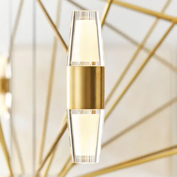 Lassell Two Tier X-Large Chandelier in Natural Brass - Image 6