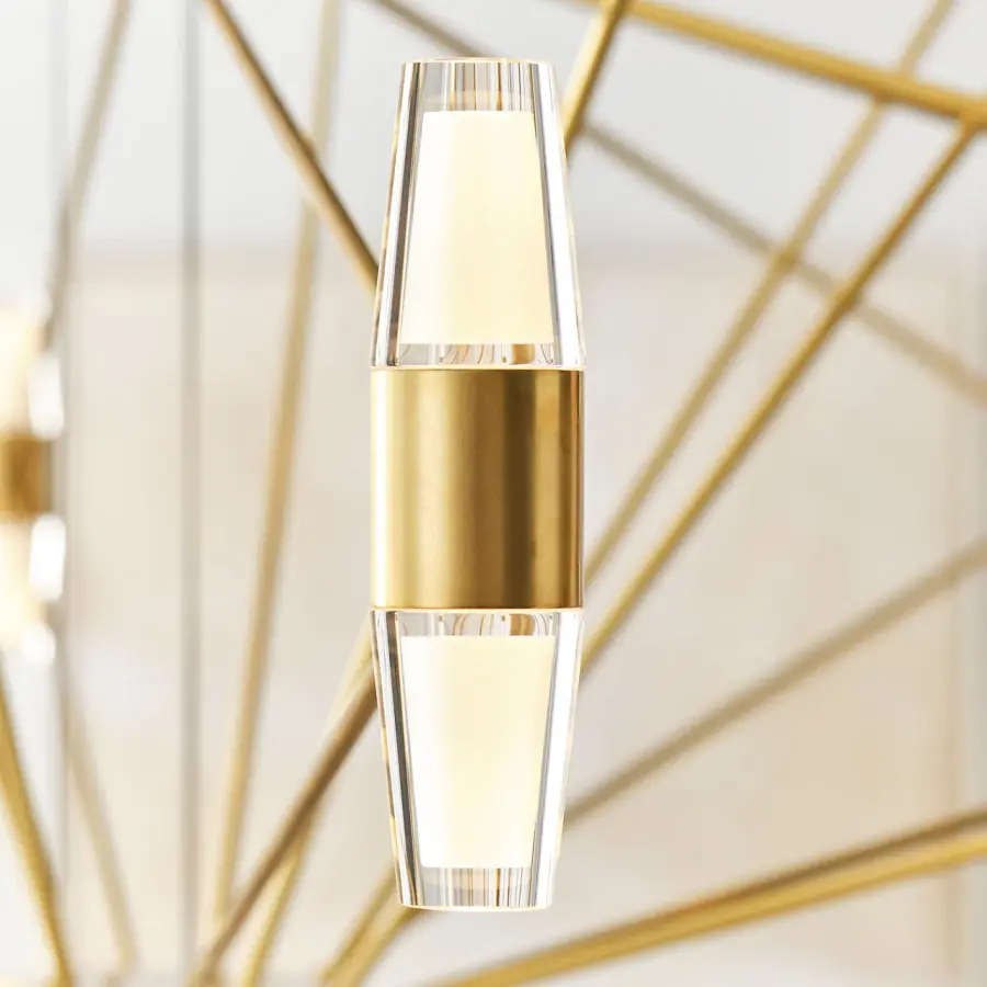 Lassell Two Tier X-Large Chandelier in Natural Brass - Image 6