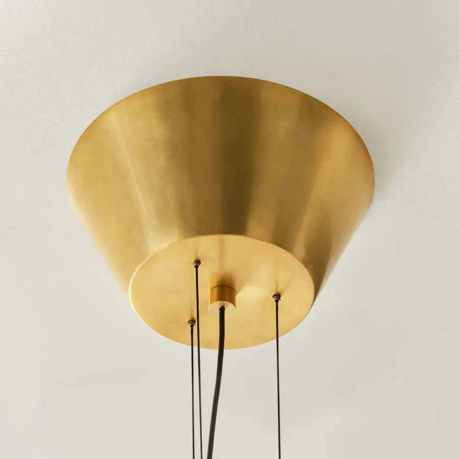 Lassell Two Tier X-Large Chandelier in Natural Brass - Image 8