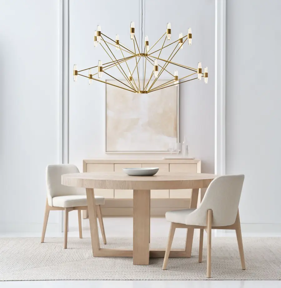 Lassell Two Tier X-Large Chandelier in Natural Brass - Image 9
