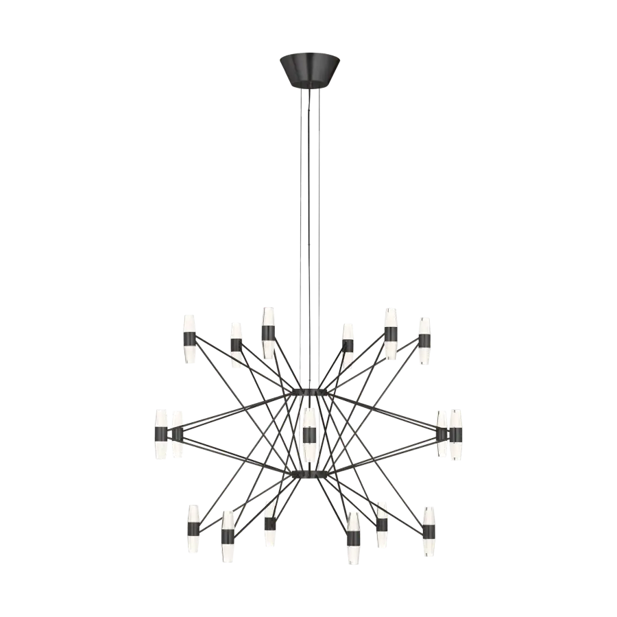 Lassell Three Tier X-Large Chandelier in Dark Bronze - Image 1