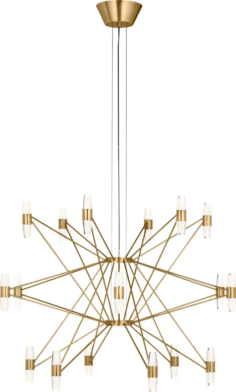 Lassell Three Tier X-Large Chandelier in Natural Brass - Image 2