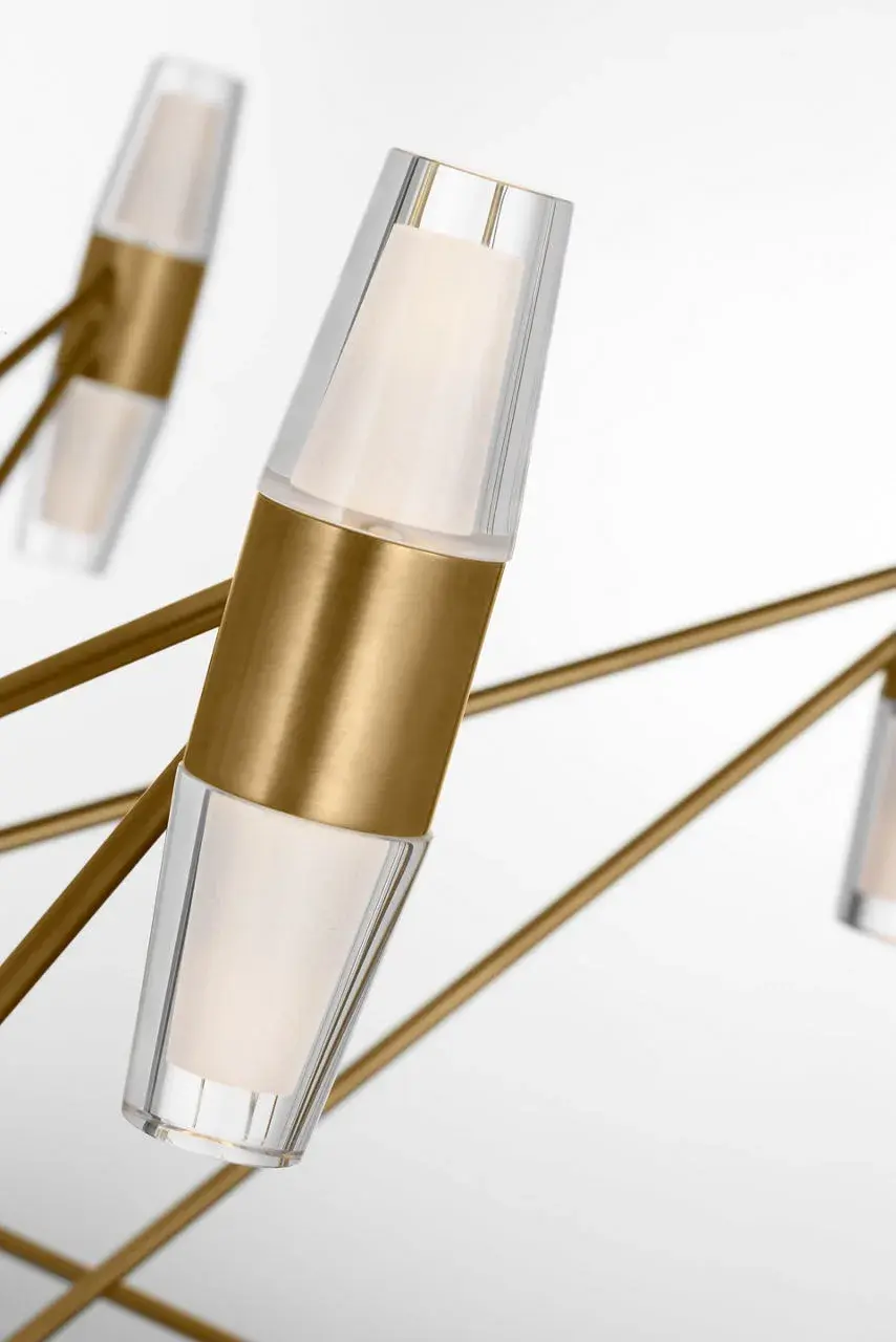 Lassell Three Tier X-Large Chandelier in Natural Brass - Image 4