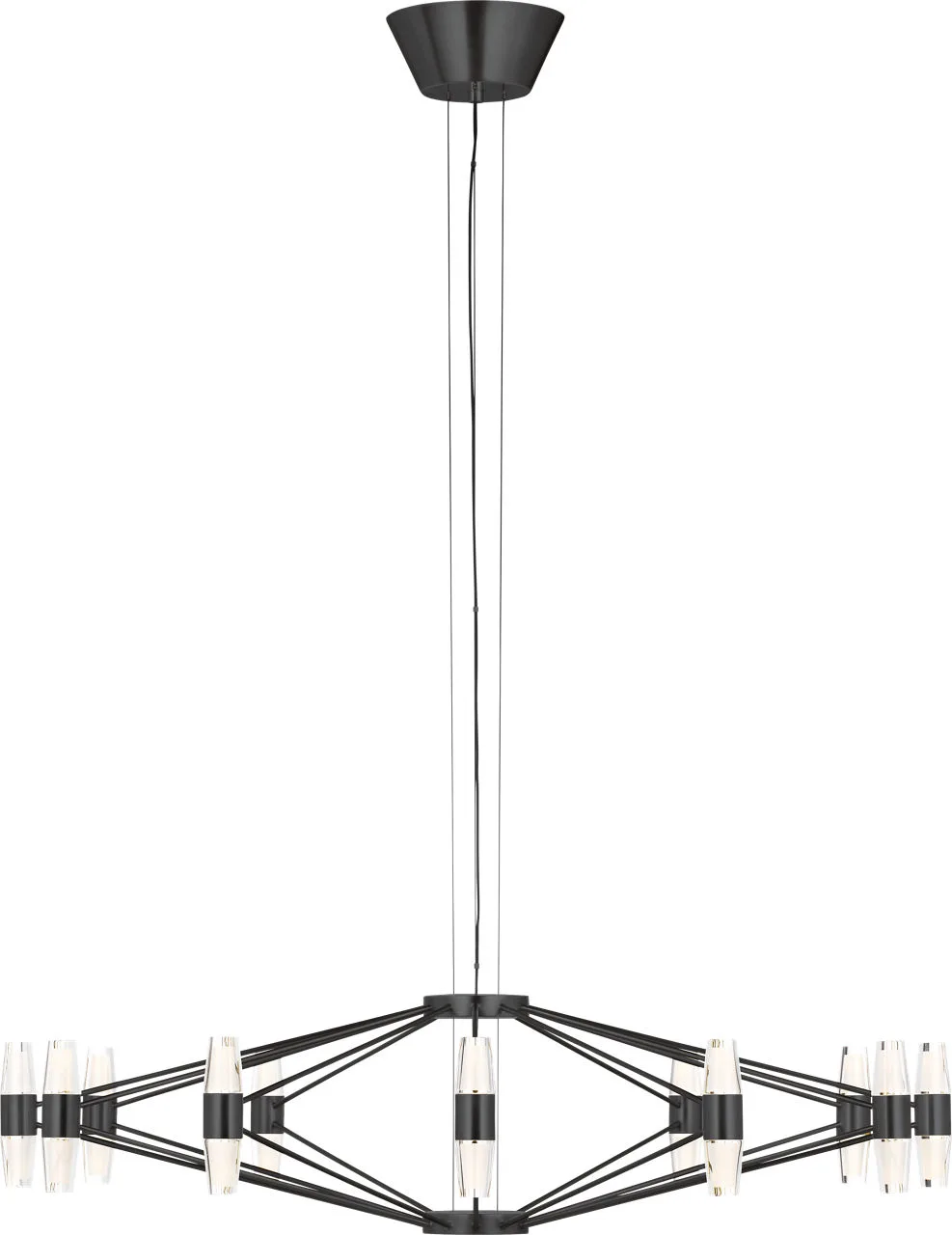 Lassell Large Chandelier in Dark Bronze