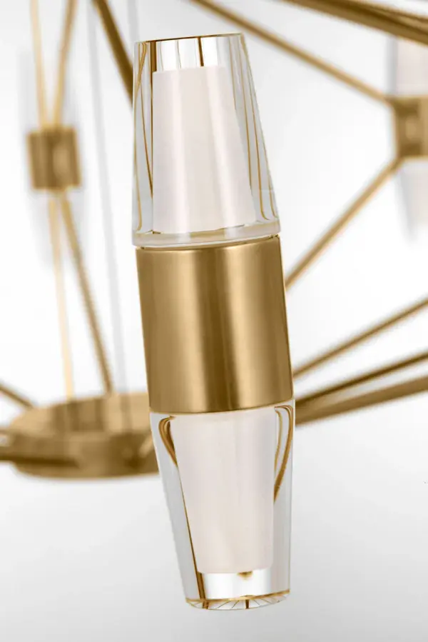 Lassell Large Chandelier in Natural Brass - Image 3
