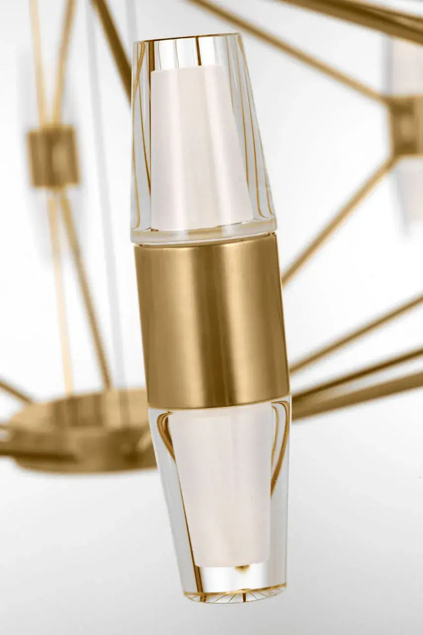 Lassell Large Chandelier in Natural Brass - Image 3
