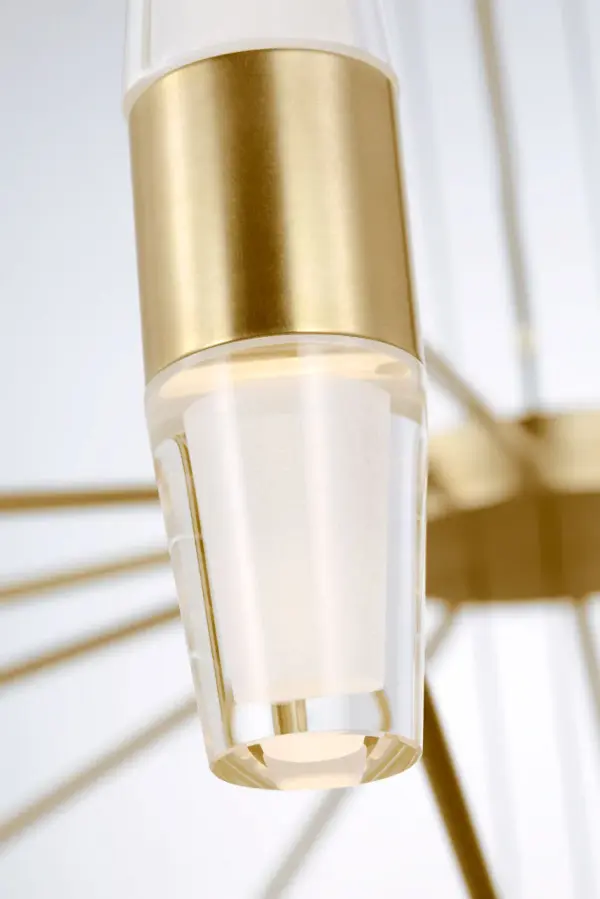 Lassell Large Chandelier in Natural Brass - Image 4