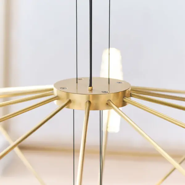 Lassell Large Chandelier in Natural Brass - Image 8