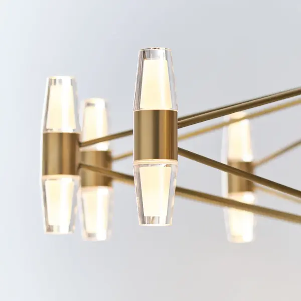 Lassell Large Chandelier in Natural Brass - Image 9