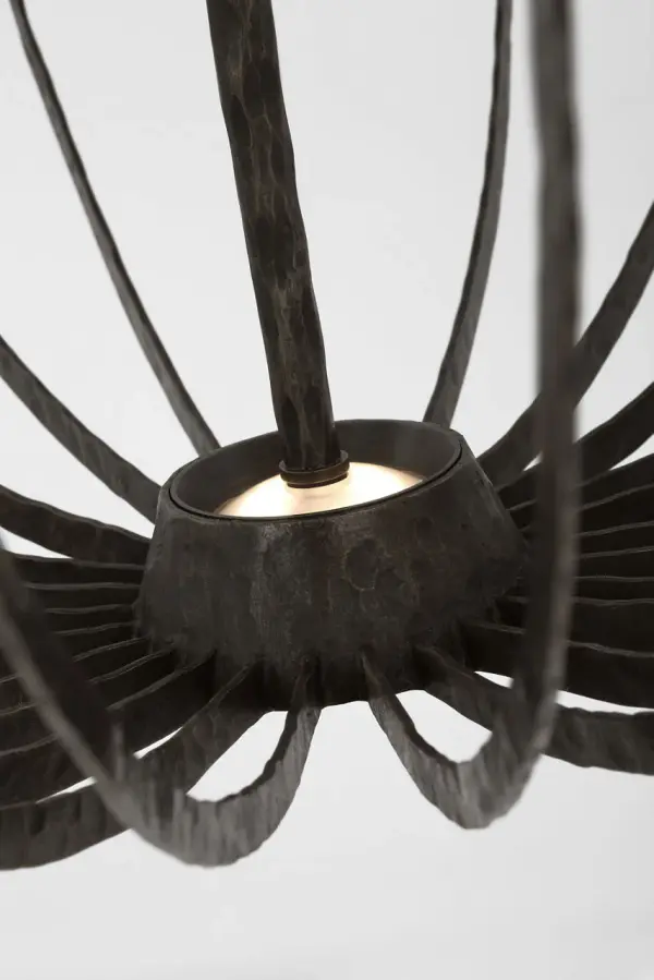 Sanchi Large Two Tier Chandelier in Aged Iron - Image 3