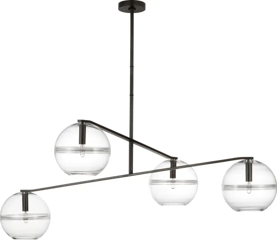 Sculptural Modern Chandelier with Artisan Glass Orbs - Image 1
