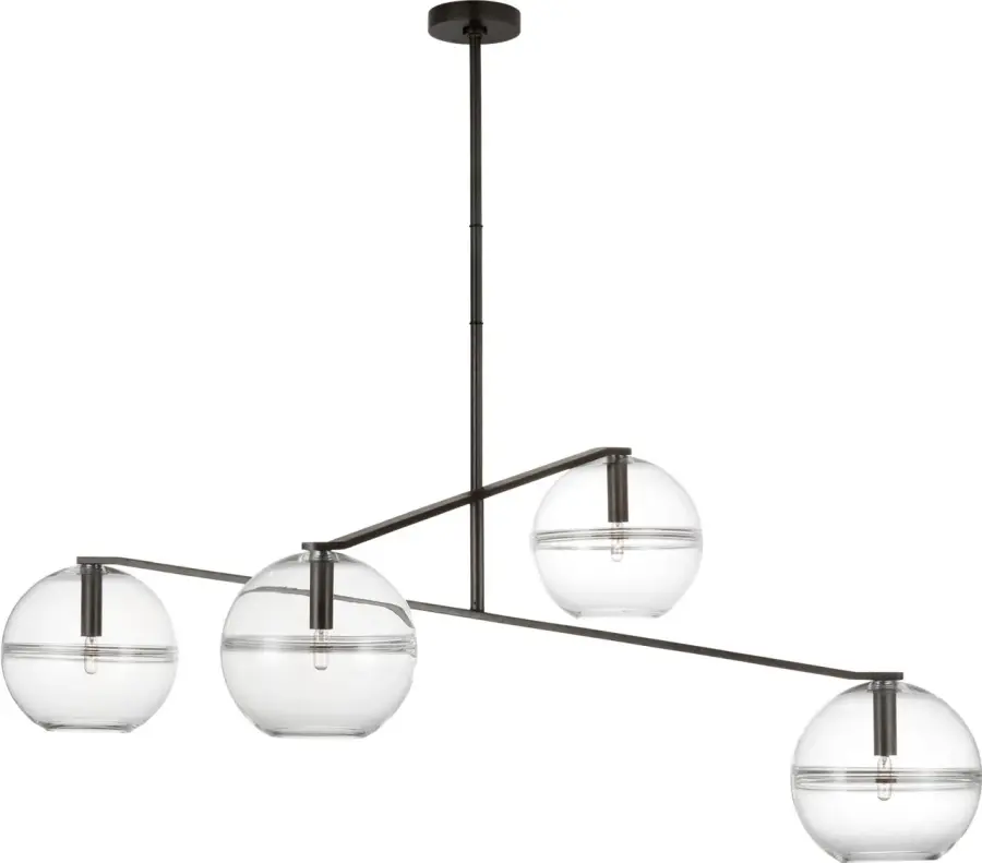 Sculptural Modern Chandelier with Artisan Glass Orbs - Image 2