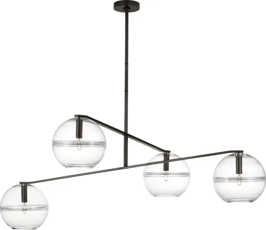 Sculptural Modern Chandelier with Artisan Glass Orbs - Image 3