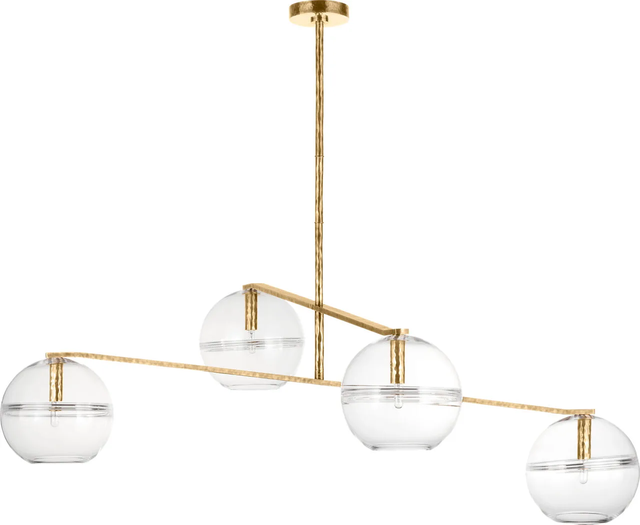 Lowing Medium Chandelier in Polished Antique Brass