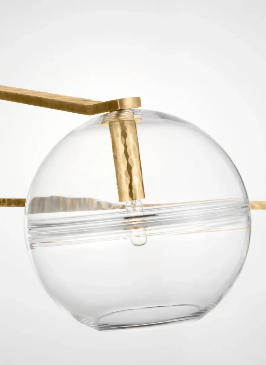 Lowing Medium Chandelier in Polished Antique Brass - Image 4