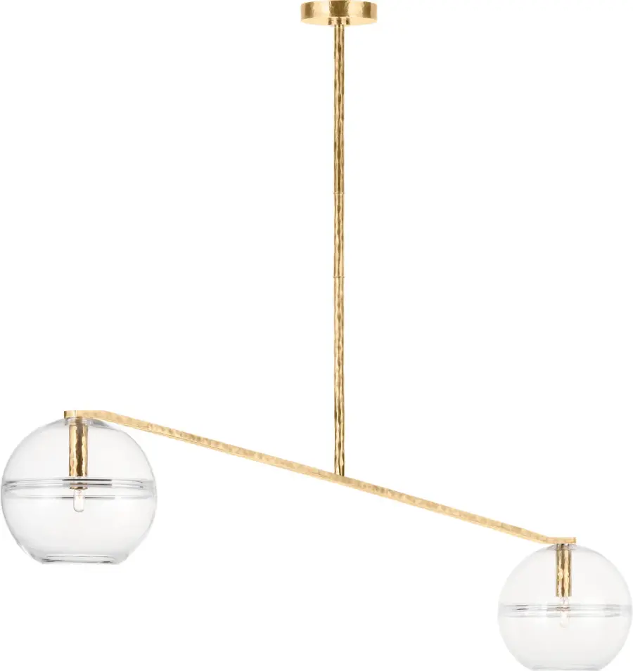 Lowing Medium Wide Chandelier in Polished Antique Brass - Image 1